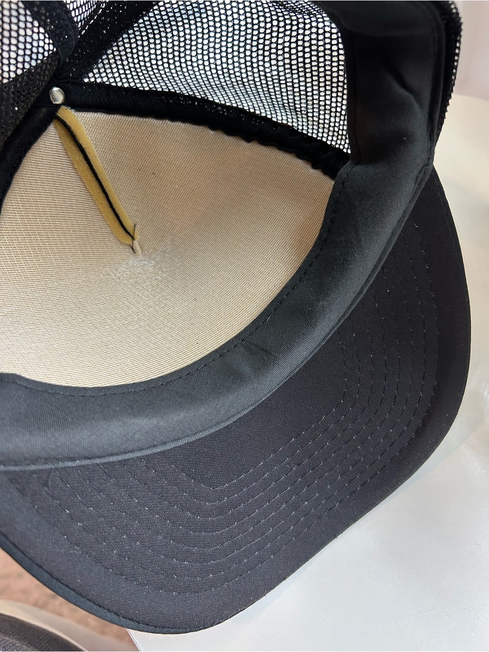 🧢✨ Vintage PROS Country Kitchen Trucker Hat Black Cream Snapback ✨UNISEX - Picture 7 of 8